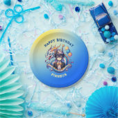 Anime Dragon gepersonaliseerde verjaardag van de j Papieren Bordje (Feest)