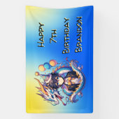 Anime Dragon Thema Gepersonaliseerde Boy's Birthda Spandoek (Verticaal)