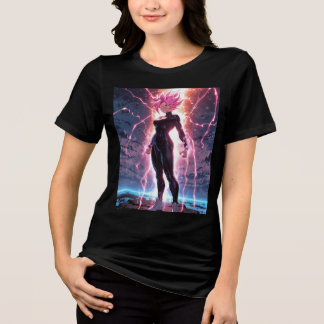 Anime Dreamscape Meisje in focus Tri-Blend Shirt