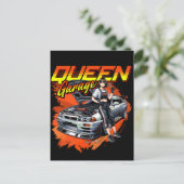 Anime Drift Mechanic Car - Garage Queen Art Briefkaart (Staand voorkant)