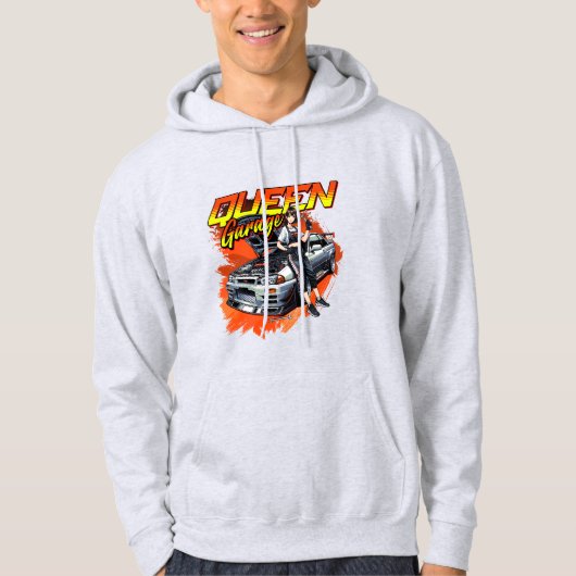 Anime Drift Mechanic Car - Garage Queen Art Hoodie (Voorkant)