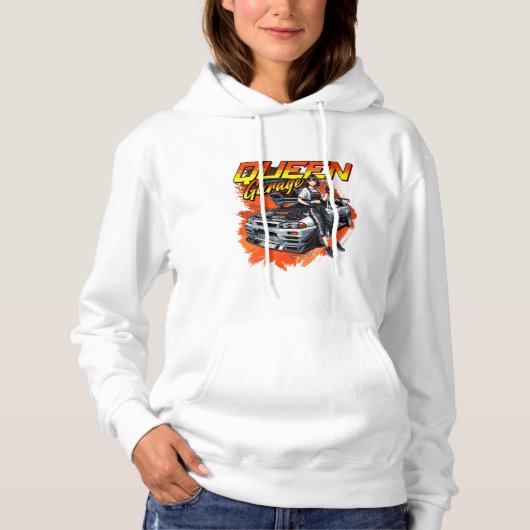Anime Drift Mechanic Car - Garage Queen Art Hoodie (Voorkant)
