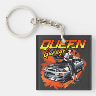 Anime Drift Mechanic Car - Garage Queen Art Sleutelhanger