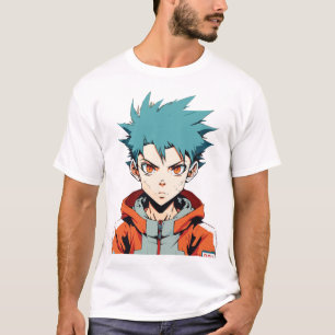 Anime Dromen: Manga Anime Jongen met Groen Haar T-shirt
