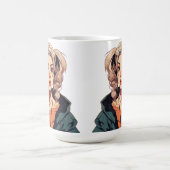 Anime Droom: Schoonheid met Beige Haar Koffiemok (Center)