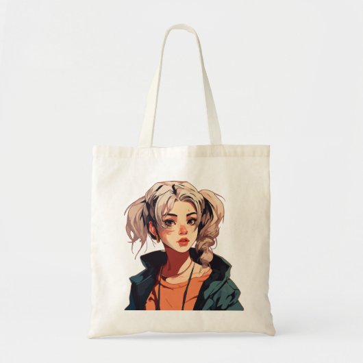 Anime Droom: Sieraad met Beige Haar Tote Bag (Voorkant)