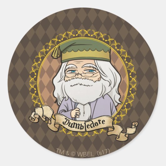 Anime Dumbledore Ronde Sticker (Voorkant)