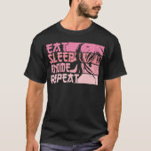 Anime Eat Sleep Anime Repeat T-shirt (Voorkant)