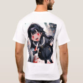 Anime Edge - Gegenereerde kunst T-shirt (Achterkant)