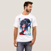 Anime Edge - Gegenereerde kunst T-shirt (Voorkant volledig)