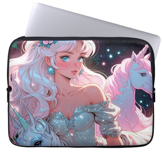 Anime Eenhoorn Laptop Sleeve (Voorkant)
