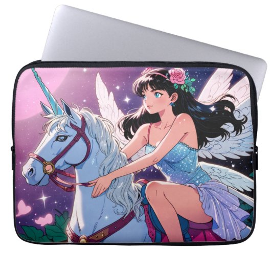 Anime Eenhoorn  Laptop Sleeve (Voorkant)