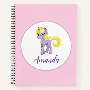 Anime Eenhoorn Roze Meisje Notitieboek