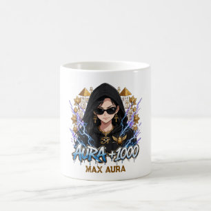 Anime Egyptische Farao Meisje Aura plus 1000 Stree Koffiemok