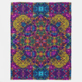 Anime Elektrische Neon Robot Satijn Mandala Fleece Deken (Voorkant)