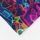 Anime Elektrische Neon Robot Satijn Mandala Fleece Deken (Hoek)