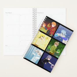 Anime elementaire tekenlaptop planner