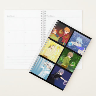 Anime elementaire tekenlaptop planner