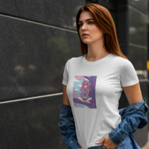 Anime Elf Girl in een boom T-shirt