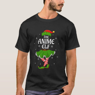 Anime Elf Kerstmis Familie Meisjes Vrouwen Elf Squ T-shirt