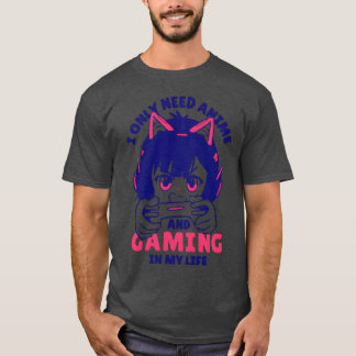 Anime en gamen voor het leven jongen t-shirt