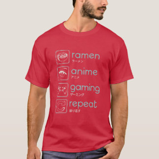 Anime en Gaming Routine vrienden T-shirt