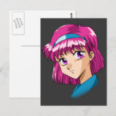 Anime en Manga Faces Briefkaart (Voorkant / Achterkant)