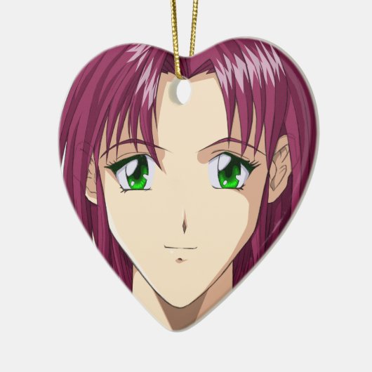 Anime en Manga Faces Keramisch Ornament (Links)
