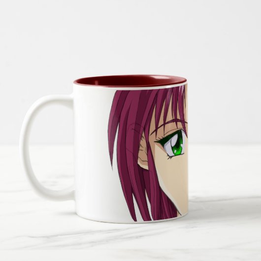 Anime en Manga Faces Tweekleurige Koffiemok (Links)