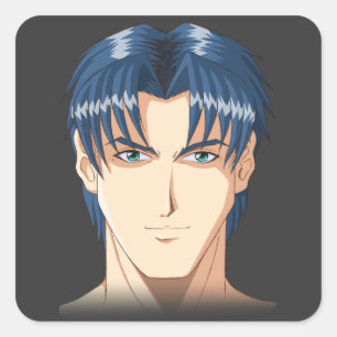 Anime en Manga Faces Vierkante Sticker