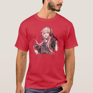 Anime en Music Girl voor Teen grafisch meisje van T-shirt