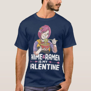 Anime en Ramen Valentijnse Shirten Kawaii Ramen Va T-shirt