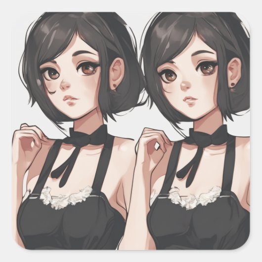 Anime Essence Little Black Dress Sticker - Artisti (Voorkant)