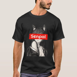 Anime Esthetisch Meisje Japans Foxy Sexy Cat Ears  T-shirt