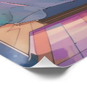 Anime Esthetische Slaapkamer Landschap Art Print Perfect Poster (Hoek)