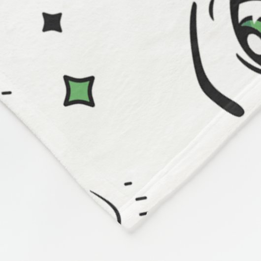 ANIME EYE PATROON ONTWERP FLEECE DEKEN (Hoek)