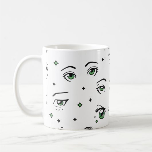 ANIME EYE PATROON ONTWERP KOFFIEMOK (Links)