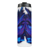 Anime Eyes Energy Drink Bottle - Cool Neon Manga Thermosbeker (Voorkant)