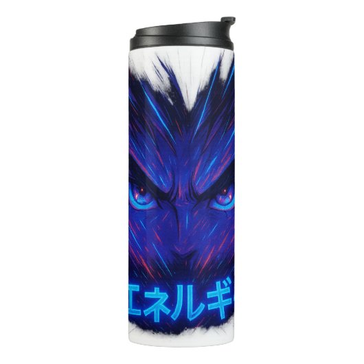 Anime Eyes Energy Drink Bottle - Cool Neon Manga Thermosbeker (Gedraaid links)
