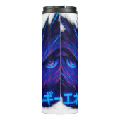 Anime Eyes Energy Drink Bottle - Cool Neon Manga Thermosbeker (Achterkant)