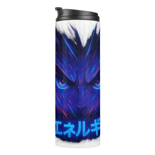 Anime Eyes Energy Drink Bottle - Cool Neon Manga Thermosbeker (Geroteerd rechts)