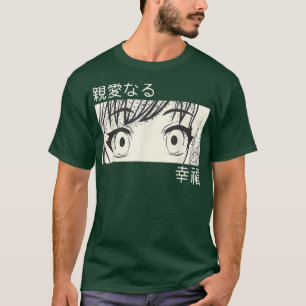 Anime Eyes Girl Japanse esthetische Waifu Otaku Ar T-shirt