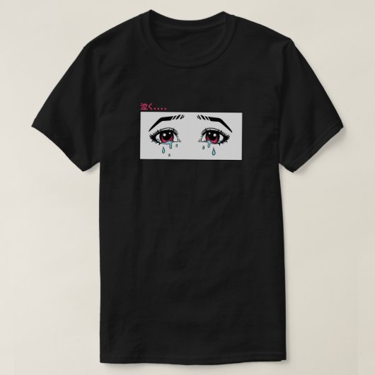 Anime Eyes Harajuku Waifu Japanse Manga An T-shirt (Design voorkant)
