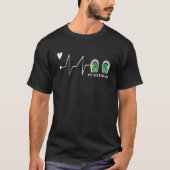 Anime Eyes Heartbeat ECG Waves, Kawaii esthetisch T-shirt (Voorkant)