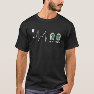 Anime Eyes Heartbeat ECG Waves, Kawaii esthetisch  T-shirt