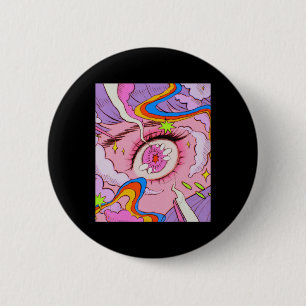 Anime Eyes pasta Kawaii Egirl Japans Ronde Button 5,7 Cm