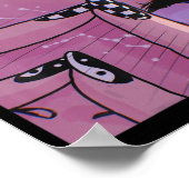 Anime Eyes pasta Kawaii Girl Aesthetic Japans O Poster (Hoek)