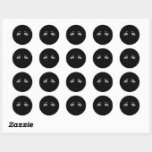 Anime Eyes Pastel Goth Aesthetic Tee Ronde Sticker (Vel)
