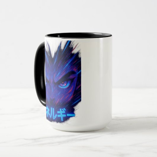 Anime Eyes Power Mok – Neon Manga Style Otaku (Voorkant links)
