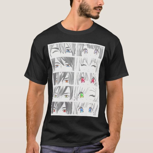 Anime Faces Kawaii T-shirt (Voorkant)